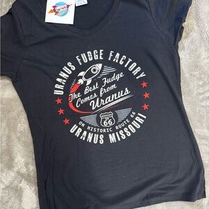 Black Graphic T-Shirt from Uranus Fudge Factory